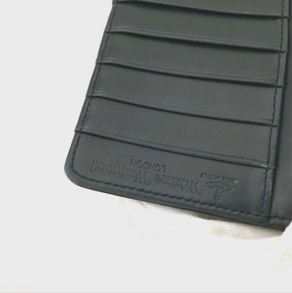 Vivienne Westwood Black Quilted Orb Leather Wallet - Picture 2 of 8